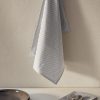 Checked and striped kitchen towel
