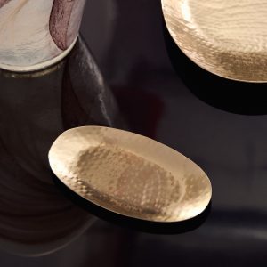 Medium golden decorative tray