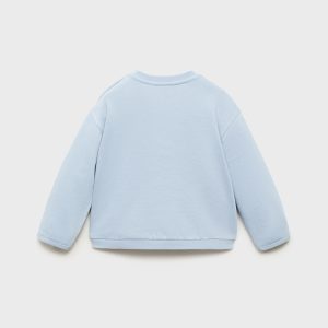 Buttoned cotton sweatshirt
