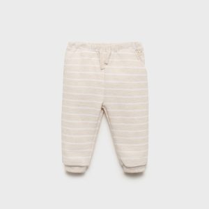 Striped joggers with drawstring