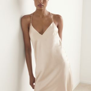 Silk strapless nightgown