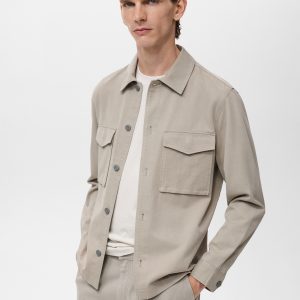 Lyocell cotton jacket with pockets