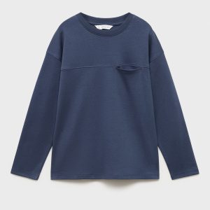 T-shirt with pocket and seam detail