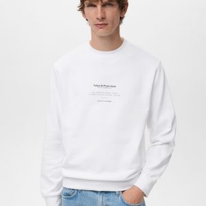 100% cotton sweatshirt text