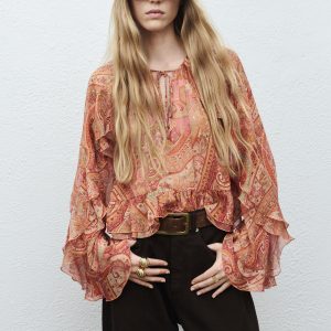 Ruffles printed blouse