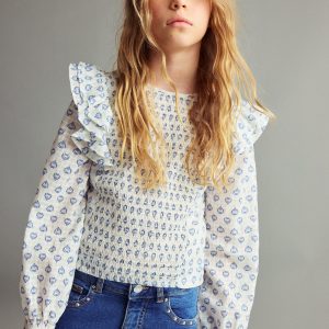 Ruffles printed blouse