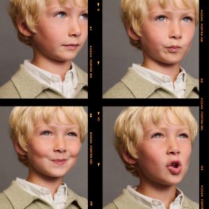 Knitted polo-neck sweater