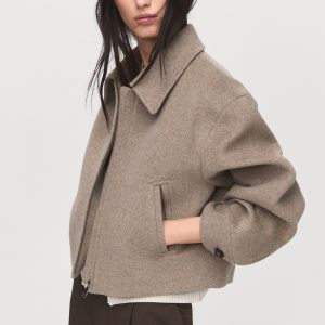 Wool bomber jacket