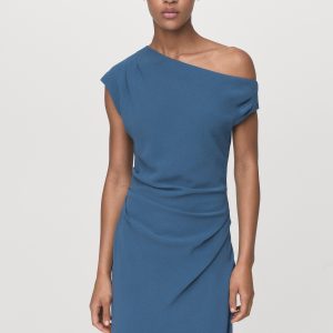 Asymmetrical midi-dress