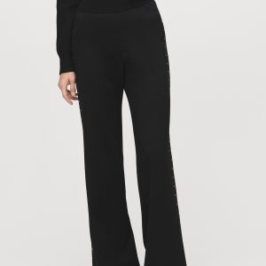 Straight leggings with rhinestones