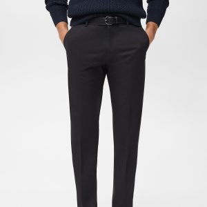 Regular-fit cotton pants