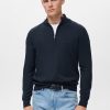 100% merino wool sweater with perkins collar