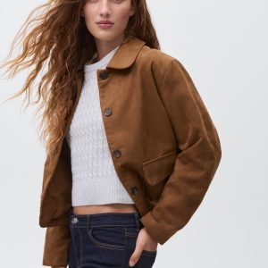 Suede effect jacket