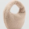 Shearling-effect textured bag