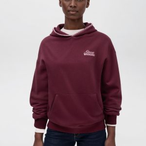 Embroidered hooded sweatshirt