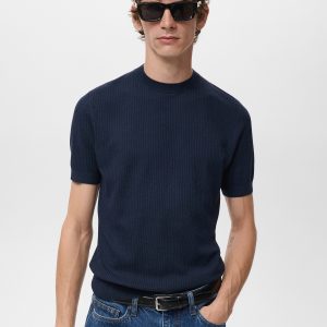 Ribbed knit t-shirt