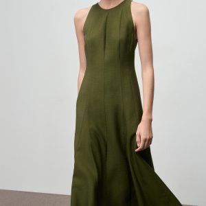 A-line dress with godets