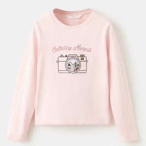 Embroidered cotton T-shirt