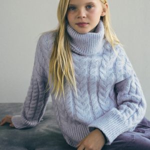 Turtleneck knit sweater