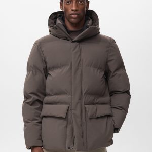 Thermoregulating waterproof padded anorak