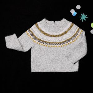 Jacquard knitted sweater