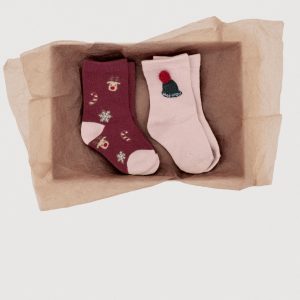 2 pack Christmas printed socks