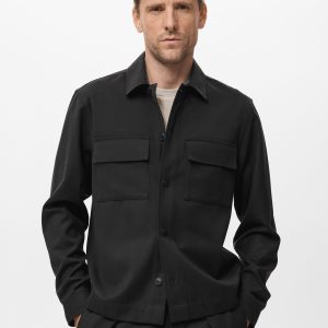 Flannel overshirt with pockets