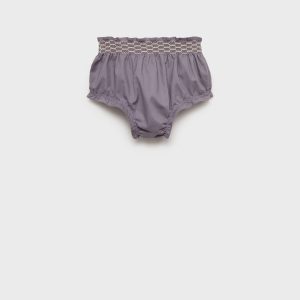 Embroidered cotton-blend short