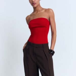 Strapless fitted top