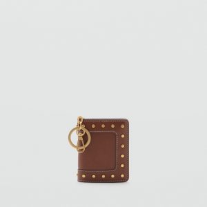Studded wallet with keychain detail