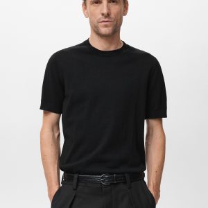 Cotton fine-knit t-shirt