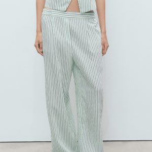 Striped flowy trousers