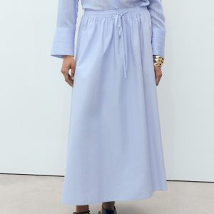 Flared cotton skirt