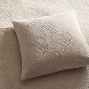 Cotton jacquard rhombus cushion cover 60x60 cm