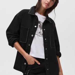 Studded denim jacket