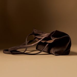 Suede mini shopper bag