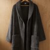 Soft cotton bathrobe