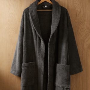Soft cotton bathrobe
