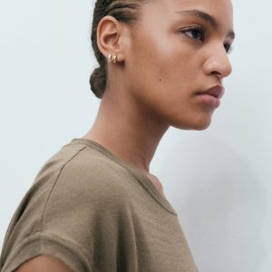 Fine-knit sweater with metallic detail