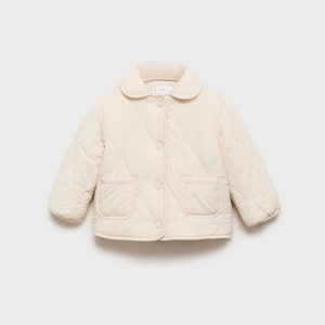 Padded anorak with shearling lining