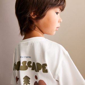 Printed cotton-blend t-shirt