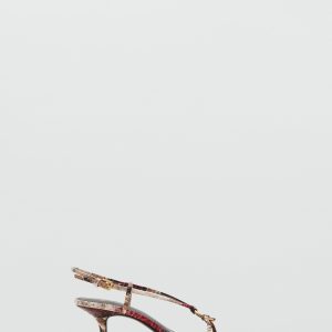 Heeled sandal with hoop detail