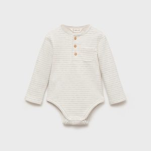 Striped cotton bodysuit