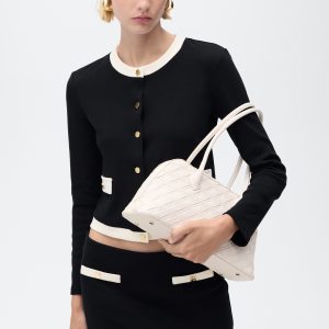 Contrasting cotton cardigan