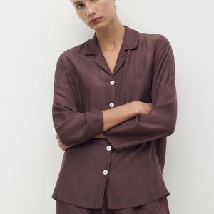 Silk long shirt