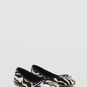 Animal-print ballet flats