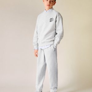 Cotton joggers with elastic waist