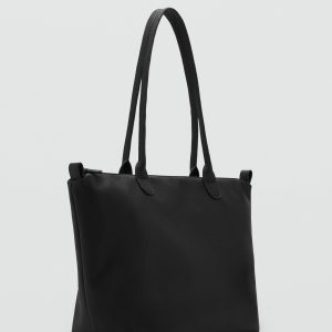 Faux-leather tote bag