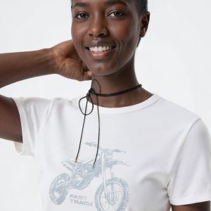 Cotton t-shirt with motorbikes