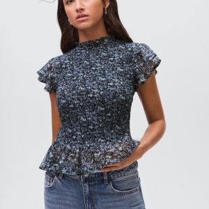 Ruffles printed blouse